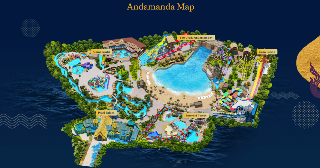 Andamanda Phuket 水上樂園地圖 
