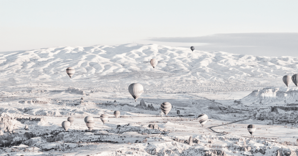 卡帕多奇亞冬天的熱氣球