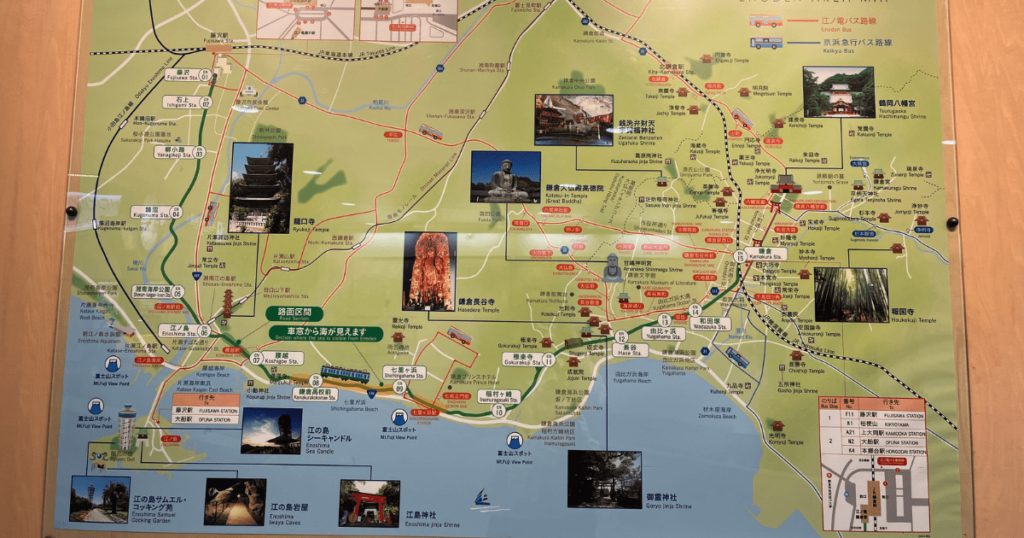 鎌倉鐵路景點地圖