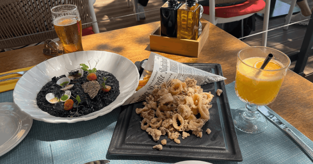 Black Risotto和炸魷魚